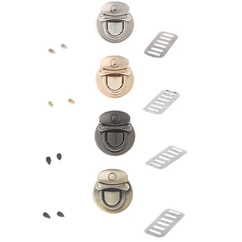 

Metal Round Shape Clasp Turn Lock Twist Lock for DIY Handbag Bag Purse Hardware M5TE