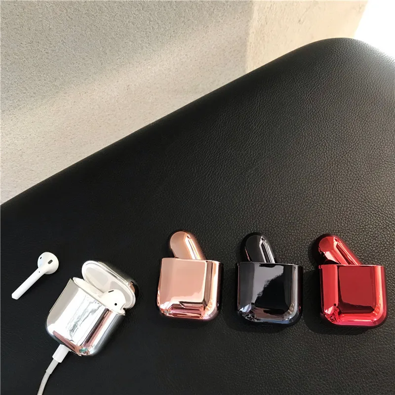 Гальваническое покрытие для Apple AirPods гарнитура 1/2 поколение защита от падения оболочка пары беспроводная Bluetooth гарнитура
