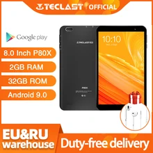 Teclast-tablette de 8 pouces, P80X, avec tablette 4G, Android 9.0, écran 1280x800, SC9863A Octa Core, 2 go de RAM, 32 go de ROM, GPS, double caméra