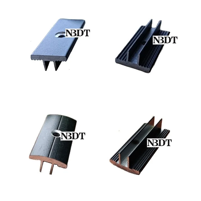 200 шт. Черный алюминиевый сплав WPC дерево пластик композитный Т-образный зажим