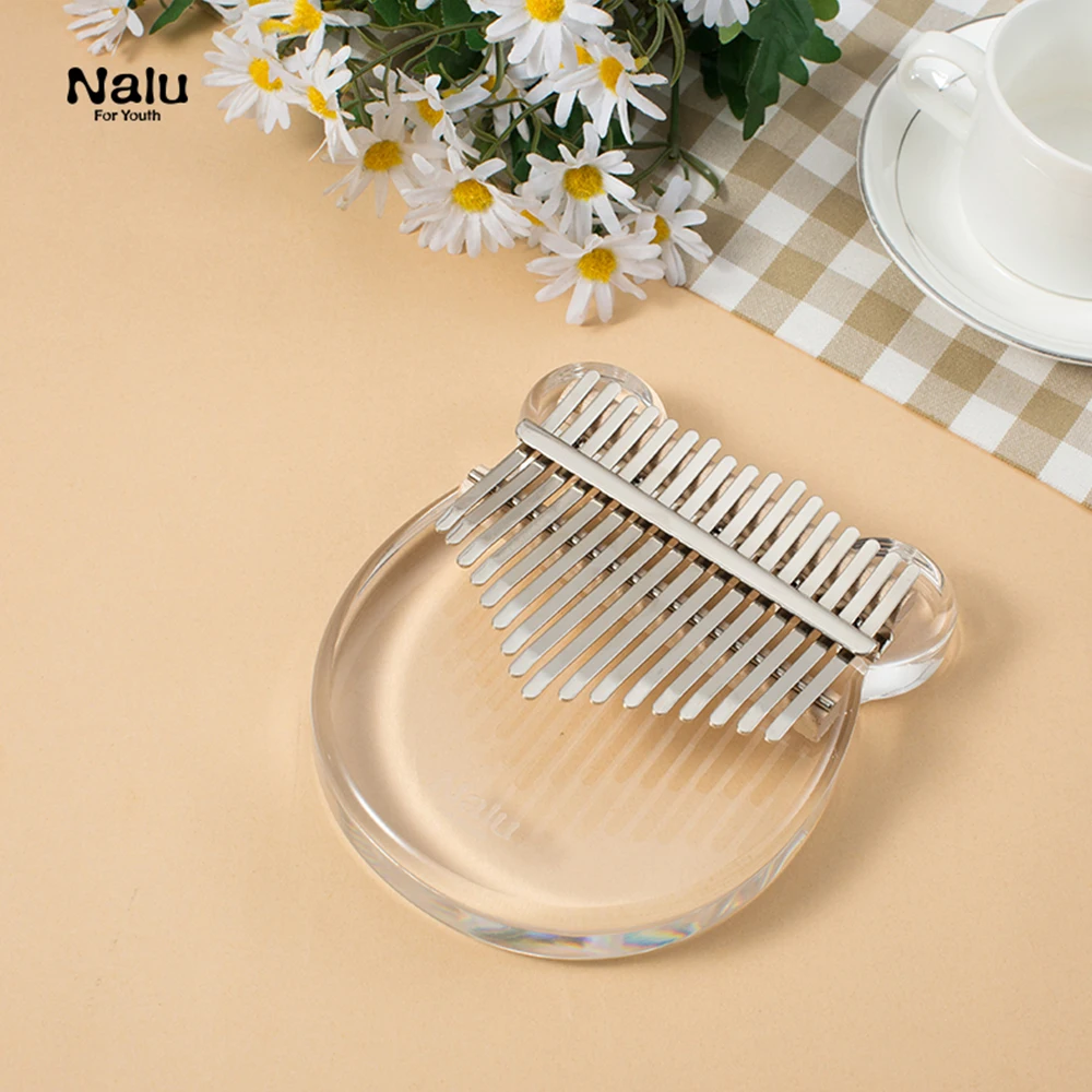 

17-Key Transparent Kalimba Thumb Piano Acrylic Material Cute Cat-Shaped Musical Keyboard Instrument Gift