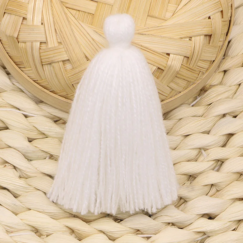 White 5 шт. маленькая кисточка DIY аксессуары для ювелирных изделий домашний текстильный занавес одежда кулон искусство ремесла материал декоративные кисточки - Цвет: White