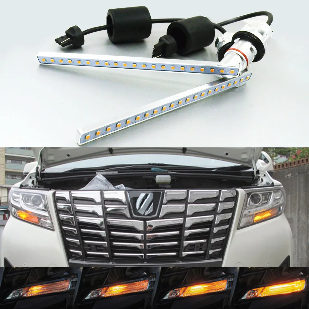 

2PCS LED High Power 3030-SMD Alpha Amber Turn Signal Lights Canbus I.C Fastship