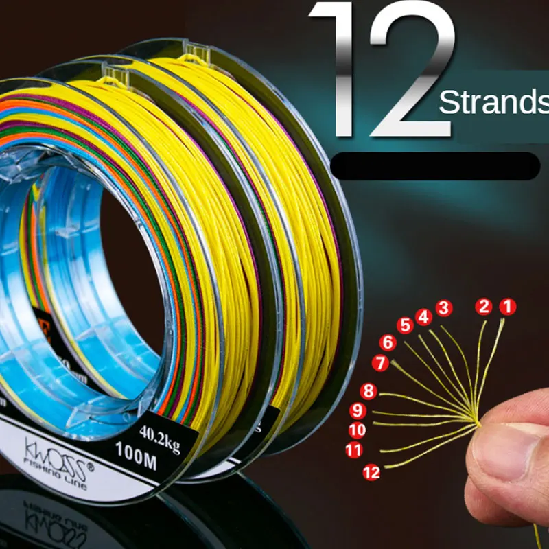 

Fishing Line Braided 100M Multifilament PE Line 12 Strands Strong Wire Number 0.8-10 Sunline Outdoor Carp Fishing Accessories