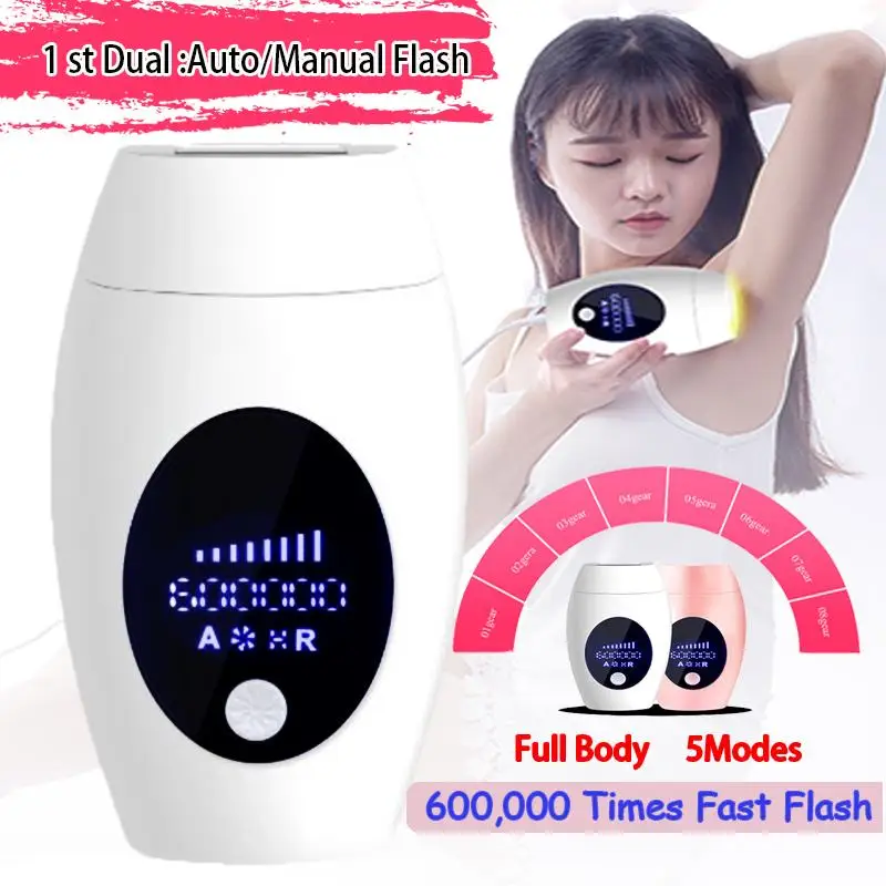 

600000 Flash 8 Gear Permanent Ipl Laser Epilator Full Body Hair Removal Women Female For Face Painless Home Hair Remover Machine