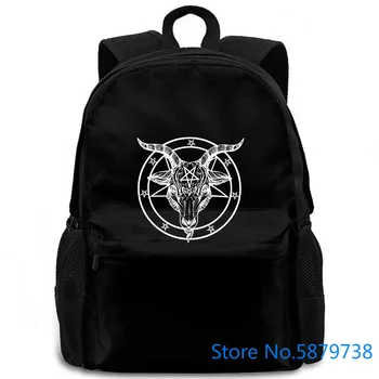 

MENS BAPHOMET PENTAGRAM SATANTIC OCCULT CHURCH OF SATAN GOAT GOTH Pride of The Creature women men backpack laptop travel