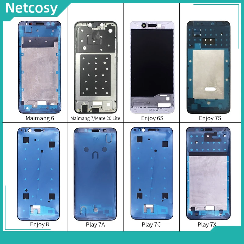 Netcosy средняя рамка для Huawei Enjoy 6S 7S 8 Maimang 6 7 передняя ЖК панель Honor 7A 7C 7X|Корпусы и