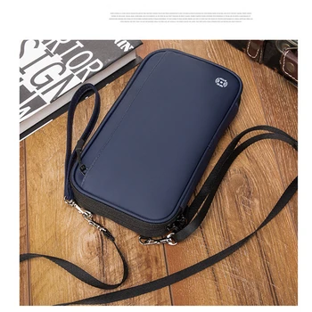 

Bison Denim Large Capacity Travel Passport Wallet Package Credit Card Package ID Passport Storage Bag Clutch Shoulder Bag