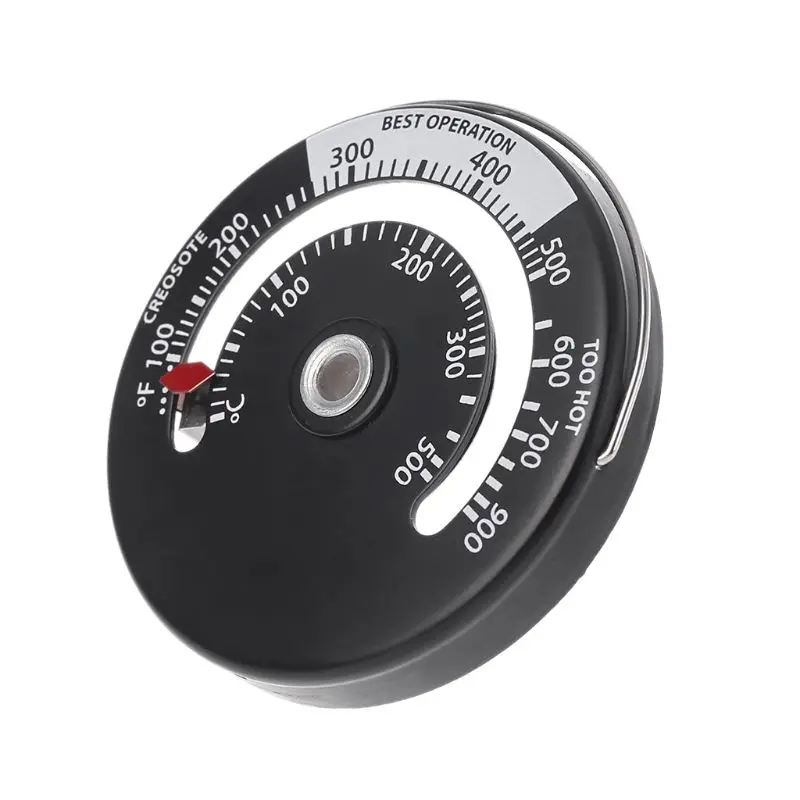 Thermomètre pour poêle à bois, indicateur de brûlure, jauge de température  pour brûleur à bois, thermomètre pour poêle à bois, ventilateur - AliExpress