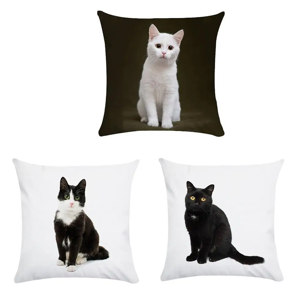 

45*45CM Decoration Pillowcases Throw Pillowcase Cute Cat Pattern Super Soft Cushion Covers Home Sofa Bed Decor Cushion Covers