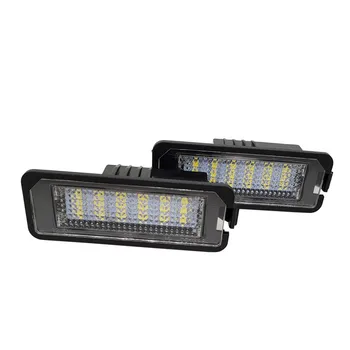 

2PCS 18SMD Error free LED License Number Plate Light for Passat B6 Golf MK4 MK5 MK6 License Number Plate lamps