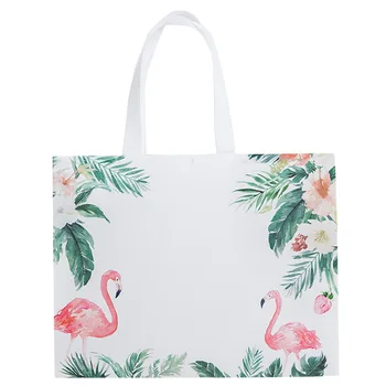 

Flamingo bag Many Colors Non-woven Foldable Recycle Shopping Bag Eco Reusable Tote Bag Cartoon Floral Fruit Vegetable Grocery