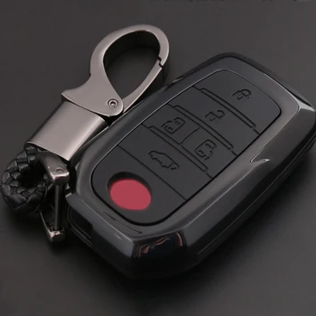 

Silicone Carbon Fiber keyforb case cover shell FOB For Toyota alphard/vellfire Grandmaster Previa (15-19)Key Case