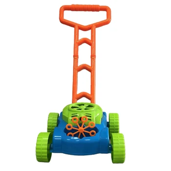 

Bubble Mower Outdoor Play Detachable Automatic Electric ABS Plastic Cartoon Smooth Edge Push Toys For Toddlers With Handle