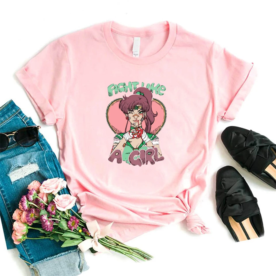 

Fight Like A Girl Princess Tee Shirt Tops Female Short-Sleeve T-Shirt Woman Clothing Printing Casual Summer Women Tshirt Mujer