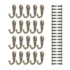20pcs Wall Mounted Hook Single Robe Coat Hat  Key Hanger with 40 Pieces Screws Home Storage Hook Organize Hooks 6