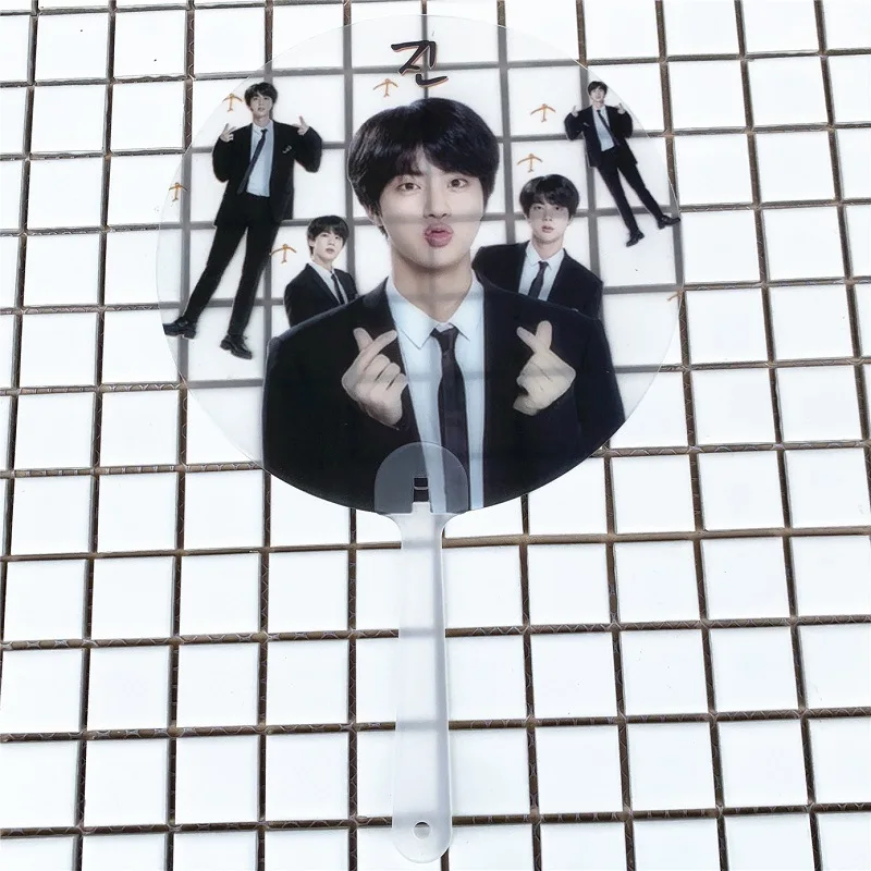KPOP Bangtan мальчики ПВХ вентиляторы карта душа Persona прозрачные вентиляторы ручные вентиляторы JUNG KOOK JIMIN JIN SUGA J-HOPE FH176