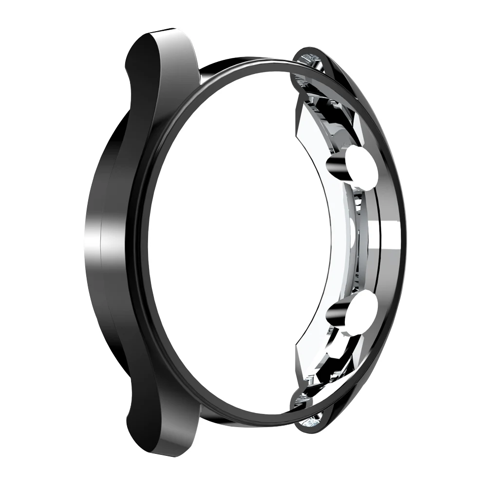 Black Новое поступление, мягкий защитный чехол для huawei Watch GT 42 мм, элегантный чехол, TPU бампер для часов GT 2/1 46 мм/2 Pro, аксессуары для рамки - Цвет: Black