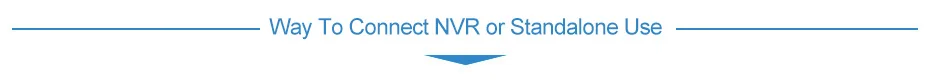 Way To Connect NVR or Standalone Use