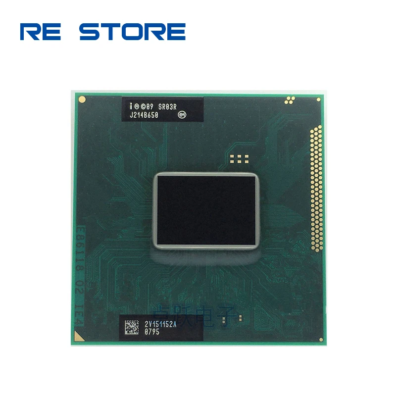 인텔 i7 2640M SR03R 2.8GHz 듀얼 코어 4MB 캐시 TDP 35W 32nm 노트북 CPU 소켓 G2 I7-2640M 프로세서