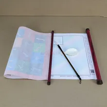 Cor deslumbrante água escrita pano crianças students escova caligrafia introdução prática básica rastreamento vermelho copybook cursos
