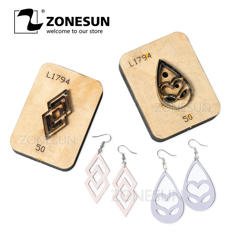 ZONESUN кожаные серьги для резки стали правило кликер для украшения кожи инструмент для высечки DIY ремесленный резак