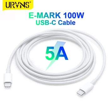 

URVNS 100W PD USB C to USB Type C Cable Quick Charge 4.0 Fast Charging For MacBook iPad Pro Samsung Charger Cord USB-C Cable