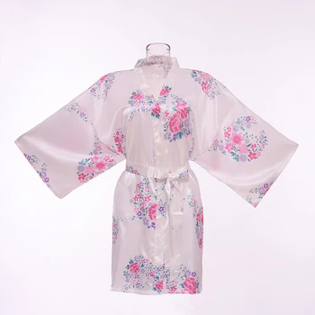 

Casual Bath Gown Print Flower Kimono Robe Gown Bride Bridesmaid Wedding Robe Women Sleepwear Sexy Nightdress Homewear Big Size