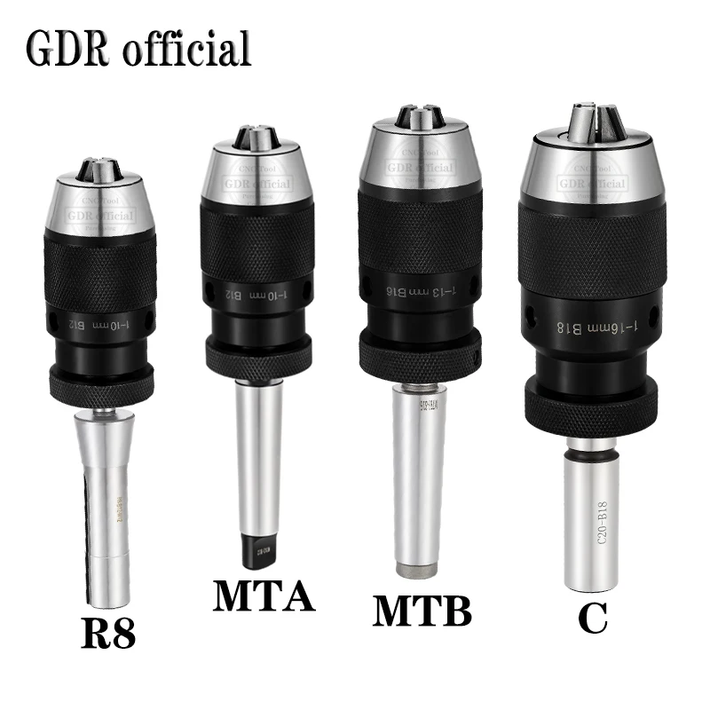 MT MT2 MT3 MT4 MT5 R8 C10 C12 C16 C20 B10 B12 B16 B18 B22 Morse Drill Chuck self-tightening drill chuck tool holder bracket tool