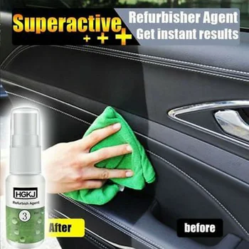 

20ml Car Refurbished Agent Liquid WIth Towel Interior Leather Plastic Care Maintenance Automotive Hydrophobic Coating Repair