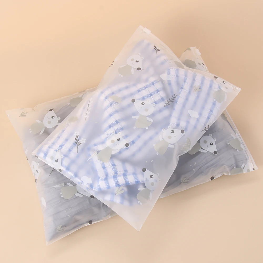 3PCS Travel Waterproof Clothes Bags Waterproof Zip Lock Storage Bag Clear Seal Ziplock Packing Pouch Cosmetic Clothing bag