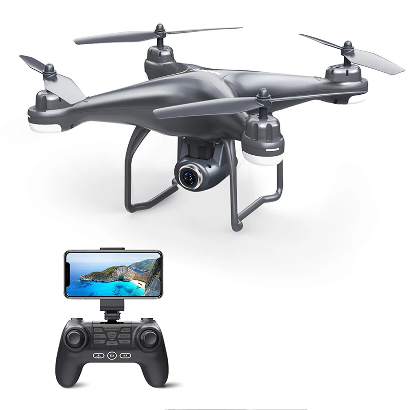 Potensic T25 gps Дрон FPV с HD камерой 720p Wifi RC дроны селфи следуем за мной Квадрокоптер gps ГЛОНАСС Квадрокоптер игрушки для детей - Цвет: Серый