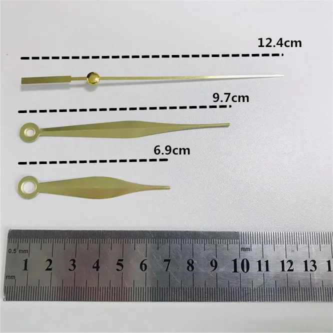 3 года гарантии простые DIY золотые стрелки 28 мм вал бесшумные кварцевые настенные часы механизм запасные части комплект