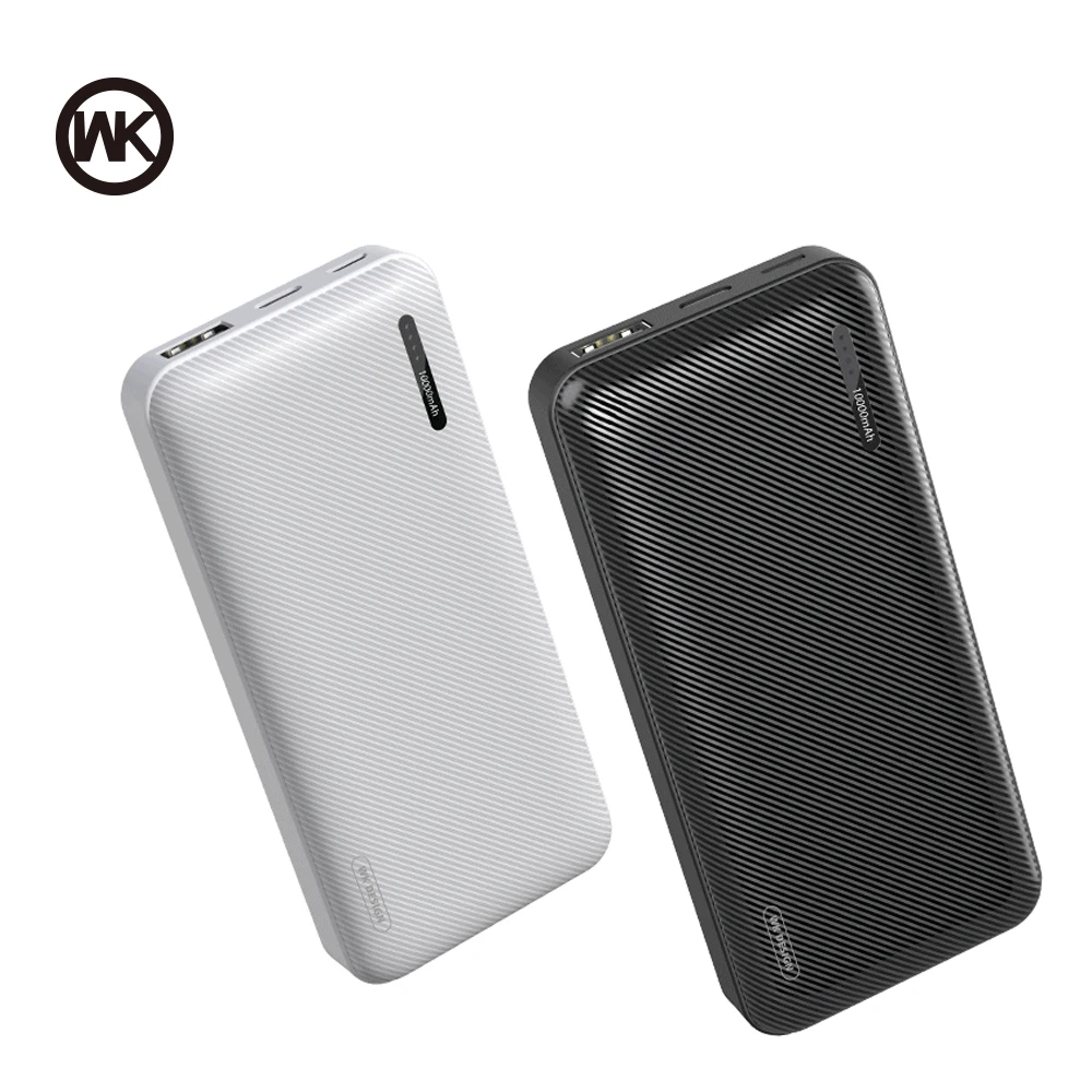 

WK DESIGN Portable Power Bank 10000mAh USB Powerbank External Charger Battery Pack for iPhone X Samsung Note 8 Bateria Externa
