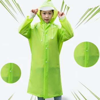

One-piece Poncho Long Walking Pupils Thickening Girls Raincoat Jacket Children's Raincoat Solid Color Boys School Bag CC50YY