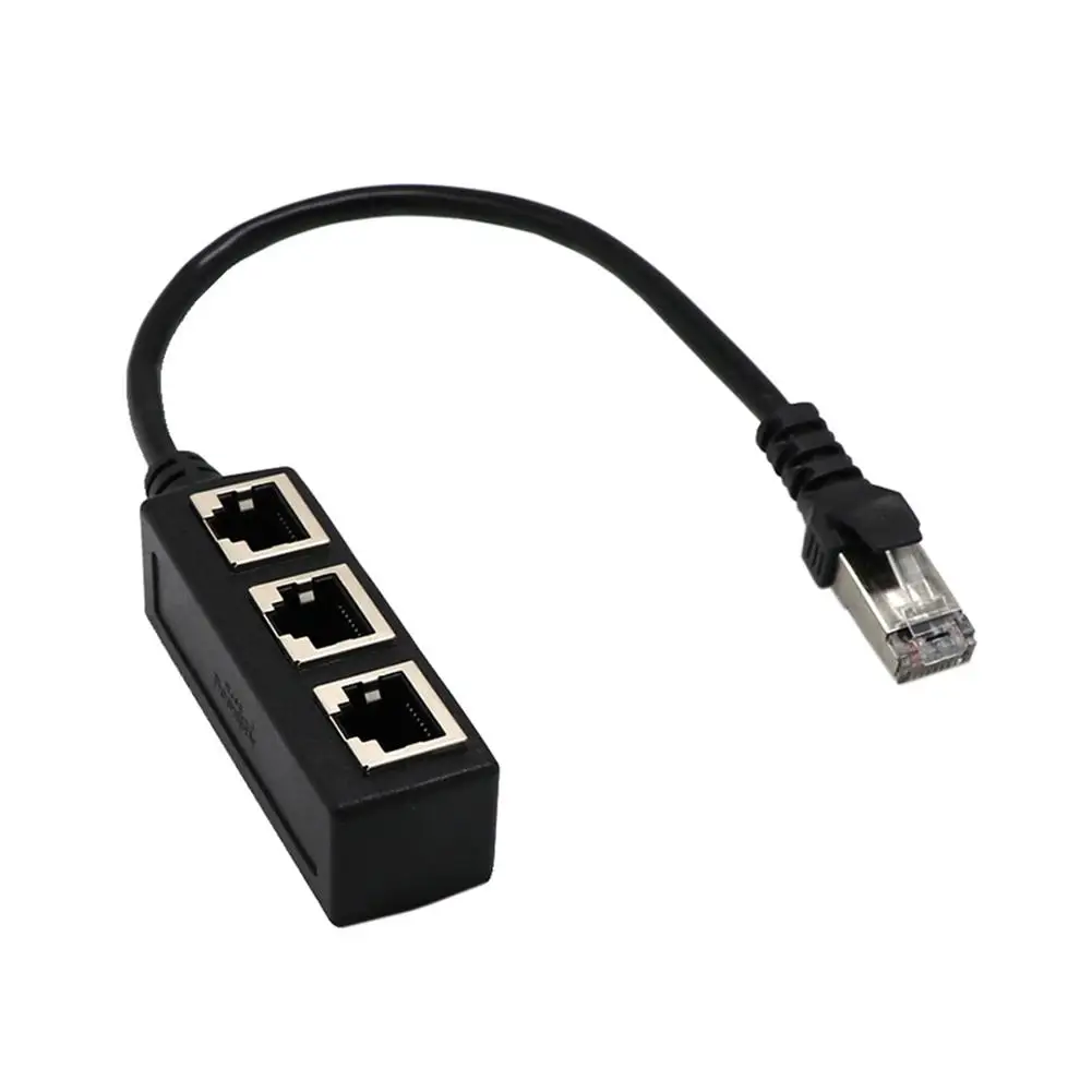 Разветвитель кабеля RJ45 сетевой Ethernet-разветвитель 1 штекер на 3 гнезда