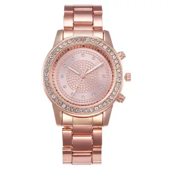 

HobbyLane Women Quartz Watch Stylish Diamond Large Dial Steel Band Leisure Quartz Watch