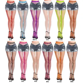 

2020 New Arrival Plaid Pantyhose Women Nylon Mesh Tight With Pattern Fishnet Stokings Plus Size Sexy Panty