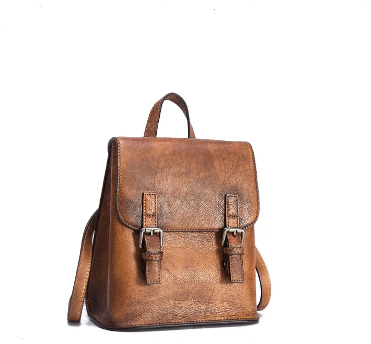 Women's Backpack Real Cowhide Bookbag Female Shoulder Bags High Quality Genuine Leather Casual Backpacks Student Bag School Bag