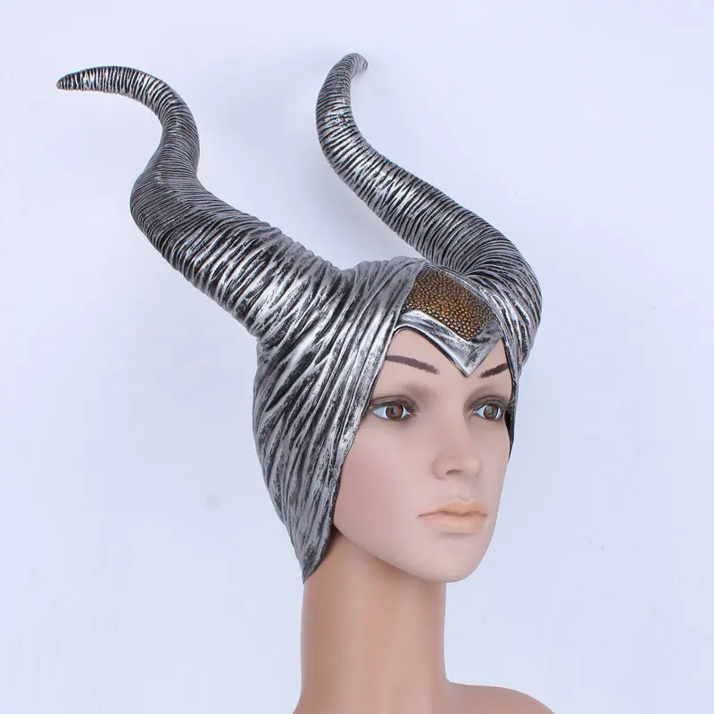 Maleficent шапка шлем головная повязка бар Рог маска COS Спящая красота ведьма реквизит