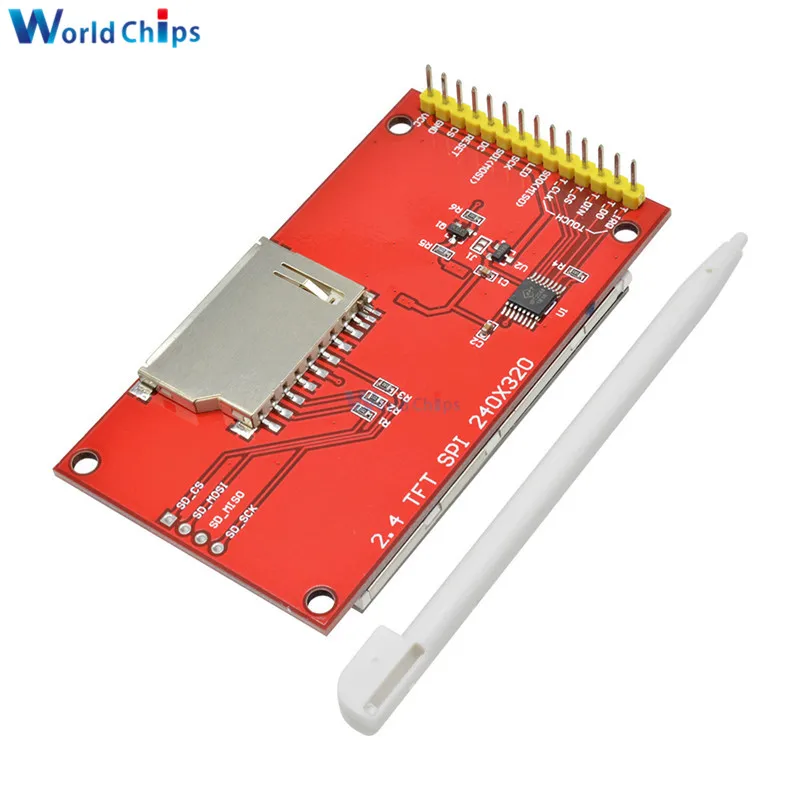 240x320 2," SPI TFT ЖК-дисплей сенсорный Панель серийный Порты и разъёмы модуль с PBC ILI9341 3,3 V 2,4 дюймов SPI последовательный Белый светодиодный Дисплей