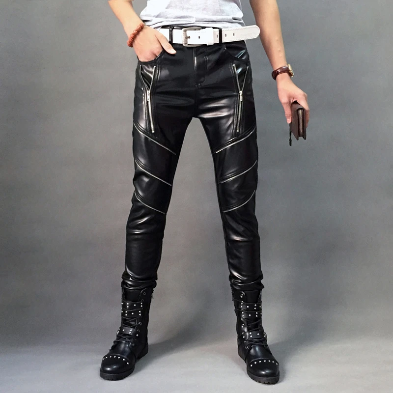 designer leather pants mens