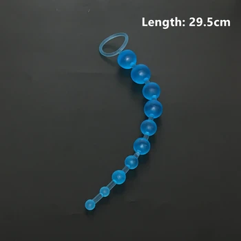 2021 New Soft Rubber Anal Plug Beads Long Orgasm Vagina Clit Pull Ring Ball Butt Toys Stimulator Sex Toys For Adults Women 3