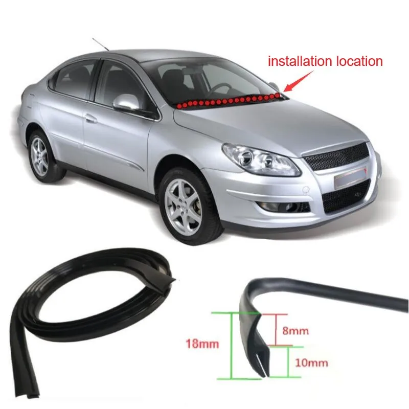 

1.7M Car Anti-aging Front Windshield Rubber Sealing Strip Dustproof And Soundproof Decorative Strip Auto Protection Accessories