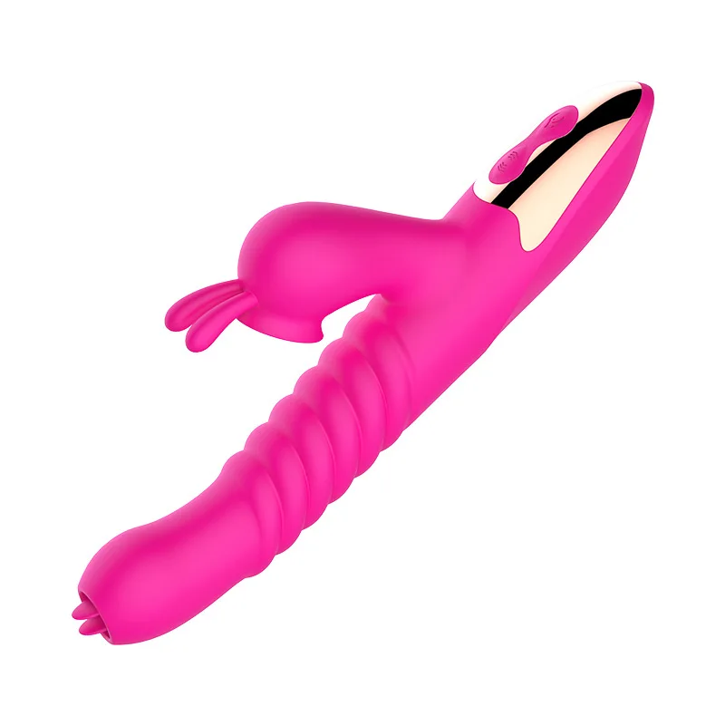 Rechargeable Thrusting G Spot Vibrators for Women Clitoris Powerful Sucking Tongue Licking Rabbit Vibrator Sex Toys for Woman 1