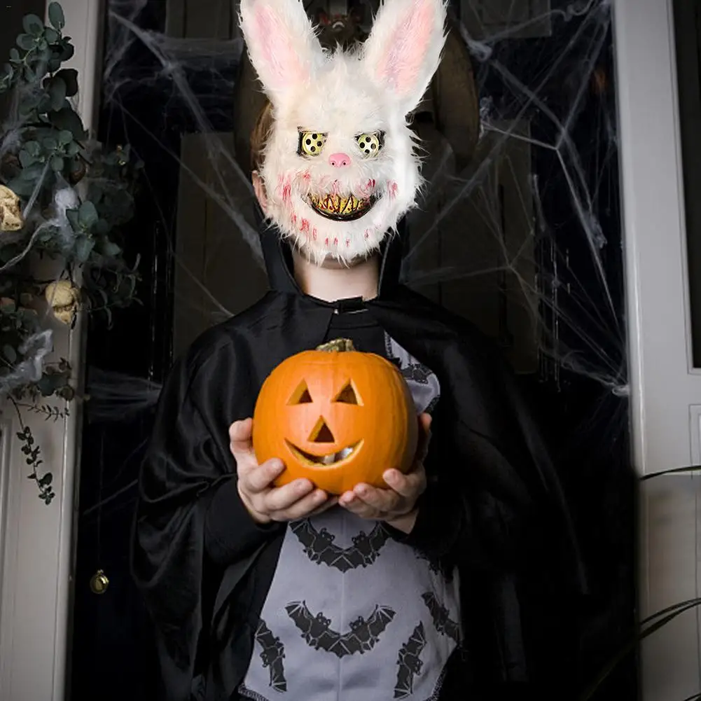 Злая кровавая маска кролика кровавая плюшевая маска медведь страшные маски на Хеллоуин Маскарадная маска для вечеринки декорации на Пасху капризная маска поставки
