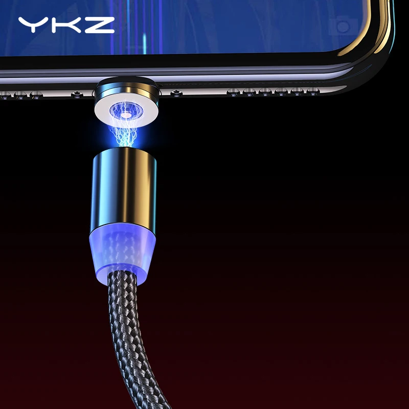 YKZ Магнитный USB кабель для huawei samsung Xiaomi type C type-C зарядный шнур мобильного телефона |
