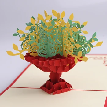 

Product's off creative birthday gift handmade DIY cornucopia Love New Year blessing 3D business greeting card