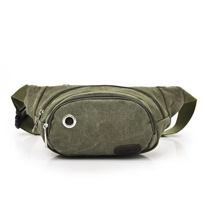 army green Модная Холщовая Сумка для отдыха мужская и женская спортивная нагрудная сумка трендовая холщовая поясная сумка - Цвет: army green
