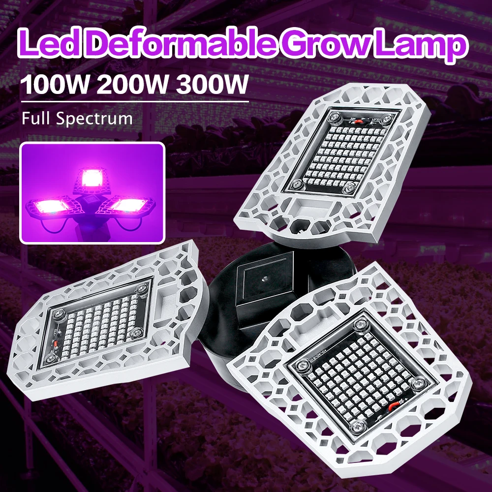 

Plant Lamp Full Spectrum Led Bulb 100W 200W 300W Led Grow Light E27 Hydroponic Led Light 220V Fitolampy Flower Seeds Growth Lamp